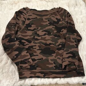 Nili Lotan Olive Camouflage Top
